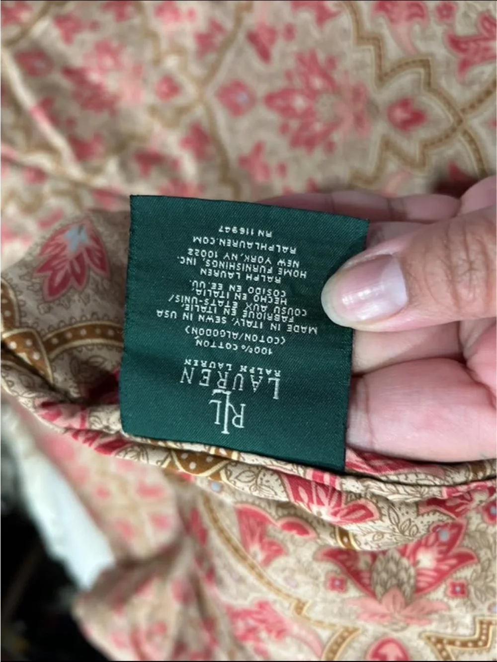 Floral Red and Tan Reversible Comforter Set - Unbranded